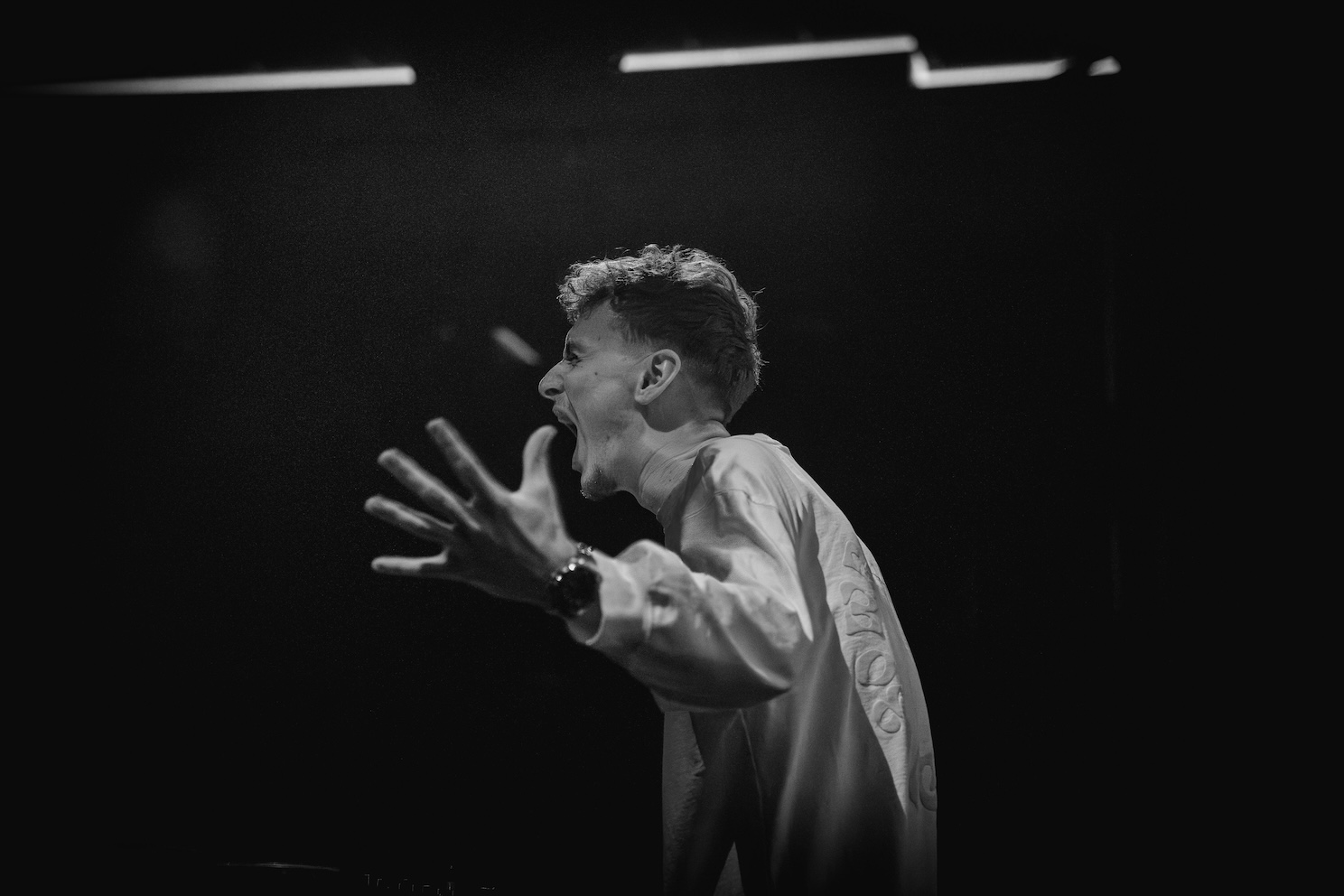 Crowd from behind the DJ booth