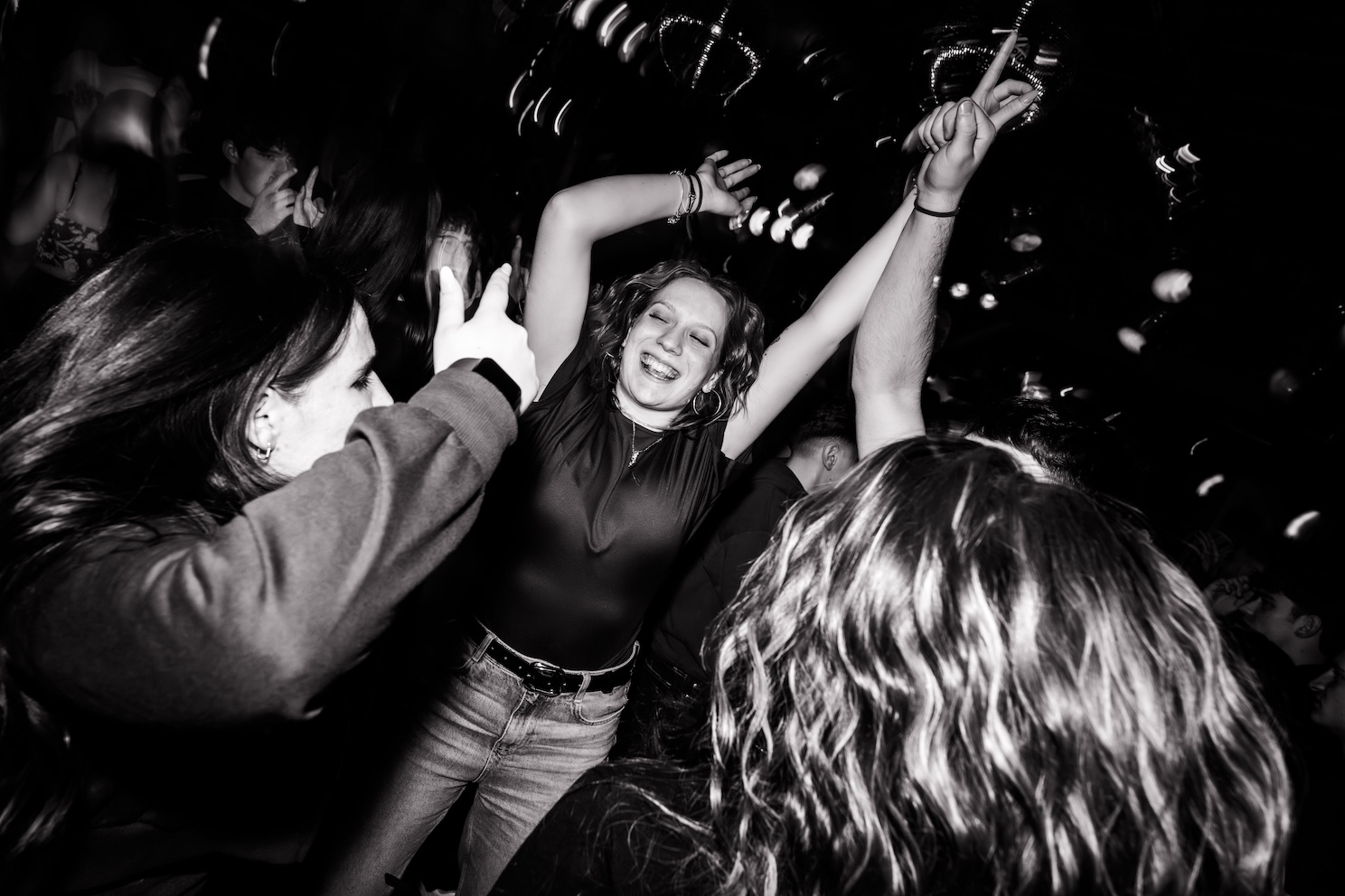 Hands in the air at nightclub